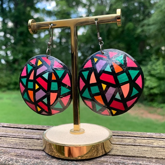 HandMade Hand Painted Earrings - Picture 3 of 8